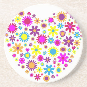 Porta-copos Flores felizes