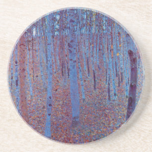 Porta-copos Floresta de faia por Gustav Klimt, Vintage Art Nou