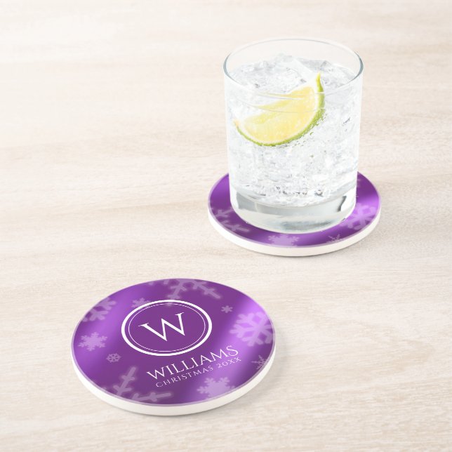 Porta-copos Folha de Folhas de Neve Flocos de Neve Festivos Mo (Lateral)