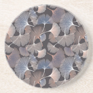 Porta-copos Folhas de Ginkgo: padrão natural elegante.