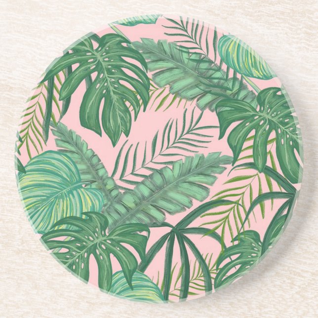 Porta-copos Folhas tropicais (Frente)
