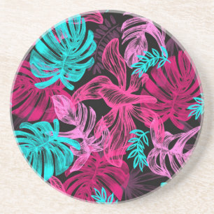 Porta-copos Folhas tropicais