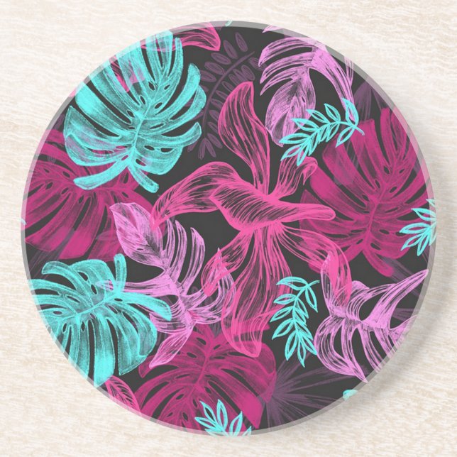 Porta-copos Folhas tropicais (Frente)