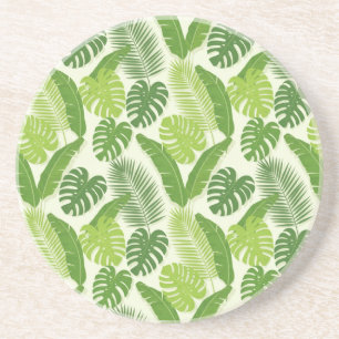 Porta-copos Folhas Tropicais & Padrão Sem Costura Monstera