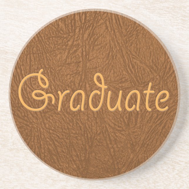 Porta-copos Formando Brown Cowhide Leather Textura (Frente)