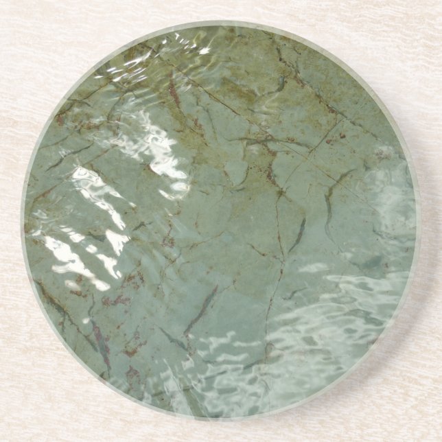 Porta-copos Foto da Natureza do Rochedo Coberto por Água (Frente)