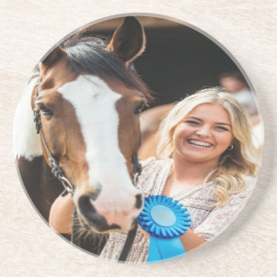 Porta-copos Foto de cavalo de exposição de gado personalizada