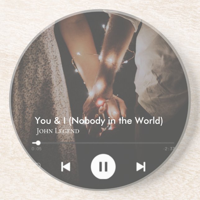 Porta-copos Foto do Casal de Música Personalizada do Dia de os (Frente)