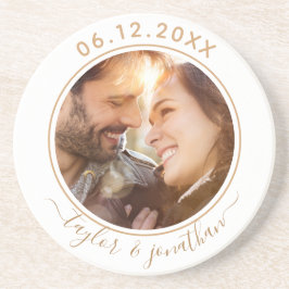 Porta-copos Foto Personalizada Clássica do Casamento Moderno C