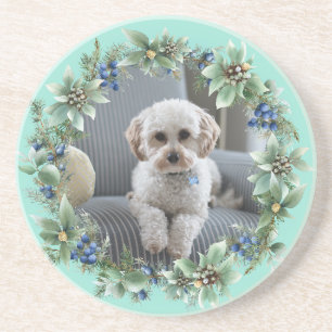 Porta-copos Foto personalizada Wreath Berry Winter