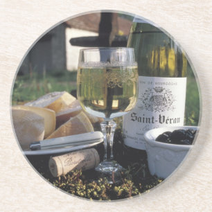 Porta-copos França, Burgundy, Chablis. Vinho local e