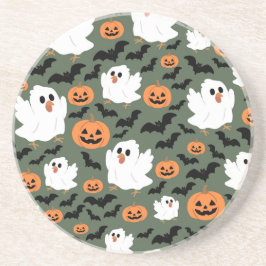 Porta-copos Frangos Fantasmas Cute Spooky com Pumpkins e Bats