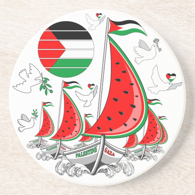 Porta-copos Freedom Global Sumud Flotilla Boats para Gaza (Frente)