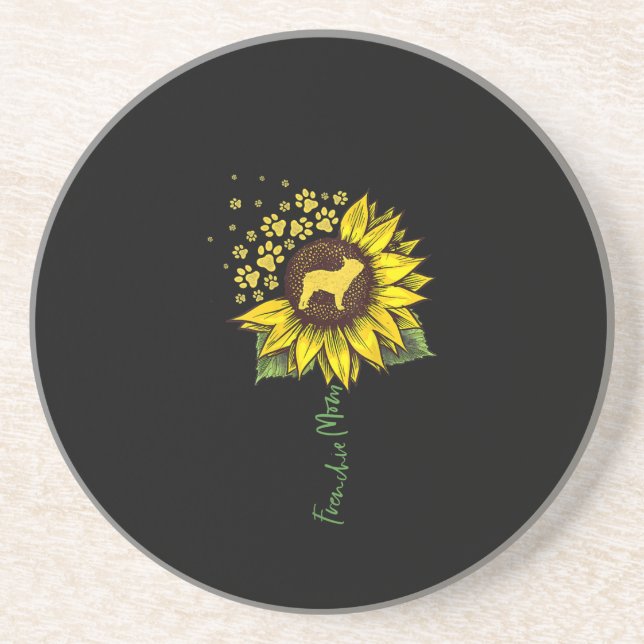 Porta-copos Frenchie Sunflower Mãe Bulldog Francês Gift (Frente)
