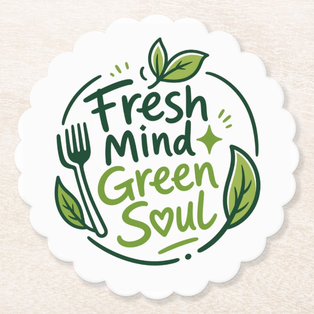 Porta-copos Fresh Mind Green Soul (Frente)