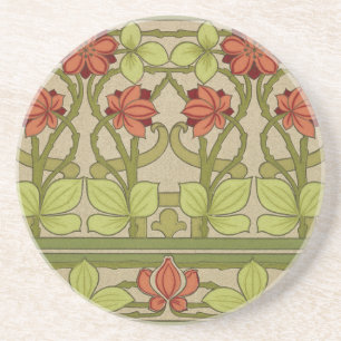 Porta-copos Frieze Border Art Nouveau Floral