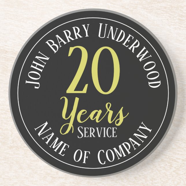 Porta-copos funcionarios de serviço de 20 anos (Frente)