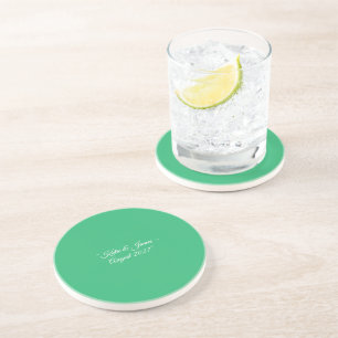 Porta-copos Fundo Verde-Menta Plano – Design de Casamento