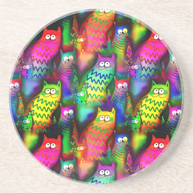Porta-copos Funny Cats Pattern-54578 (Frente)