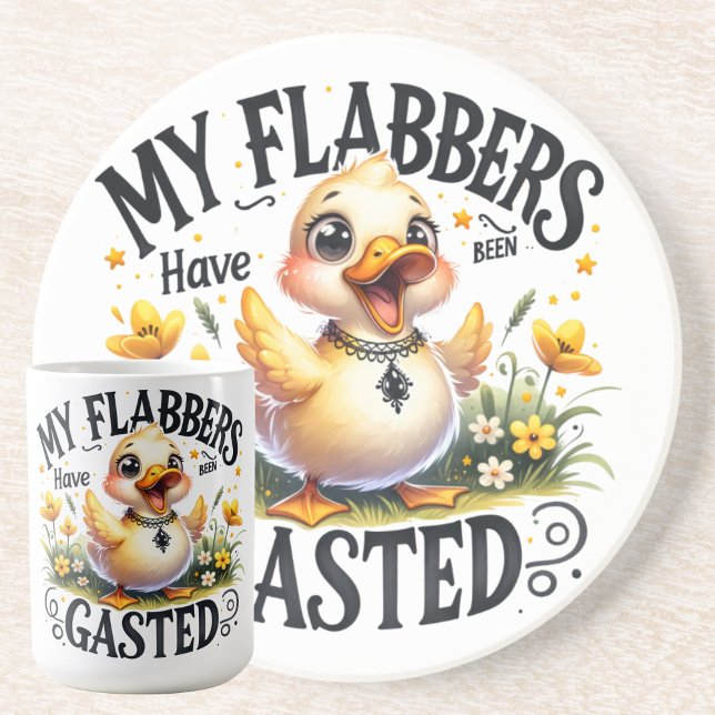 Porta-copos Funny Flabbergasted Duck Coaster (Add a splash of personality and humour to your coffee table with this charming, cute coaster.)