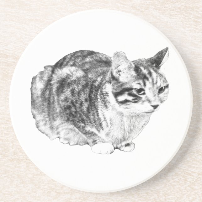 Porta-copos Galeria Pequena: Tabby em Cushion (Frente)