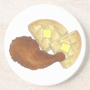 Porta-copos Galinha e Jantar Waffles, Comida de Soul Clássica