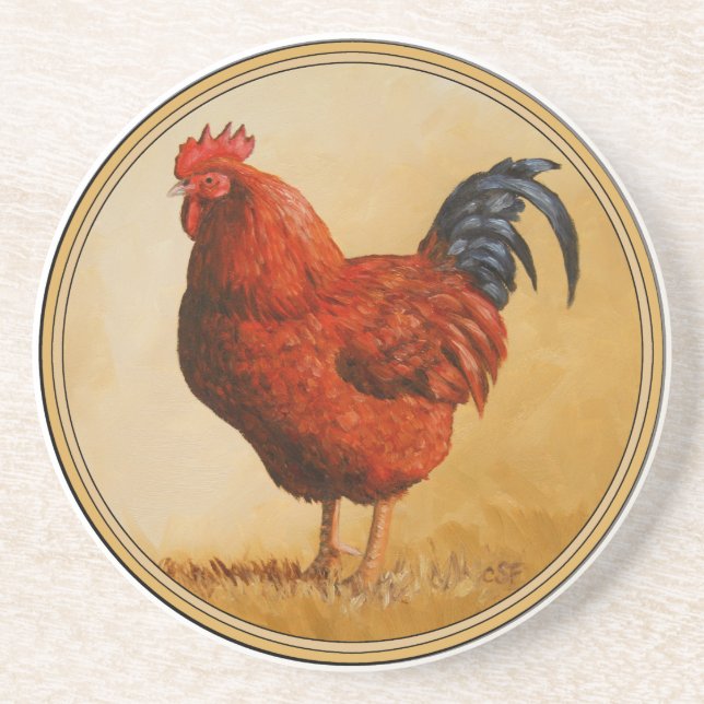 Porta-copos Galinha Rhode Island Red Rooster (Frente)