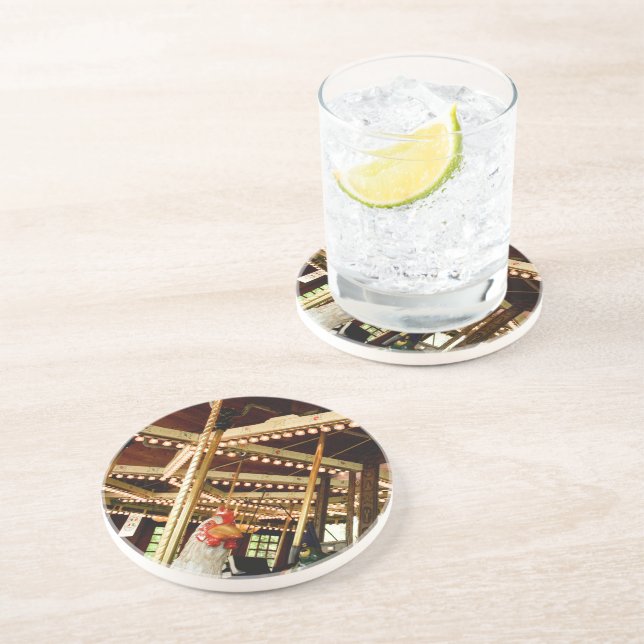 Porta-copos Galo de carrossel retrorreflector (Lateral)