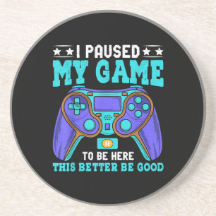Porta-copos Gamer Shirt Boys Men Crianças Pausaram Meu Jogo Pa