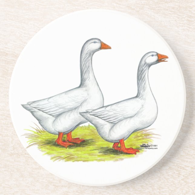 Porta-copos Gansos: Embden Pair (Frente)
