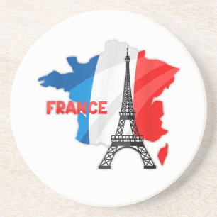 Porta-copos Garotas francesas, crianças com bandeira francesa,