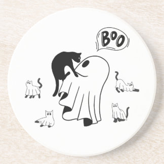 Porta-copos gata-fantasma bonitinha de halloween mãe com um ad