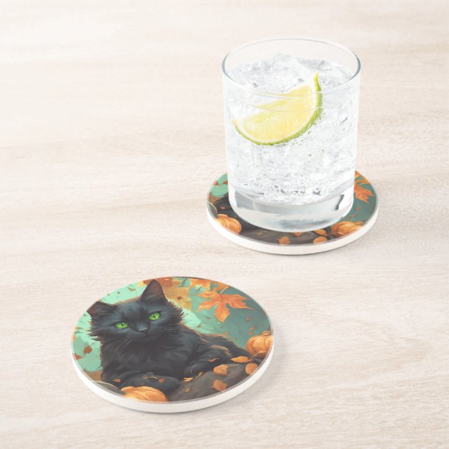 Porta-copos Gatinho de outono (Lateral)