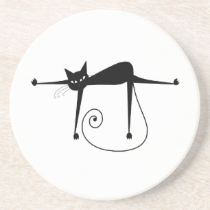 Porta-copos Gatinho irrisório preto 8