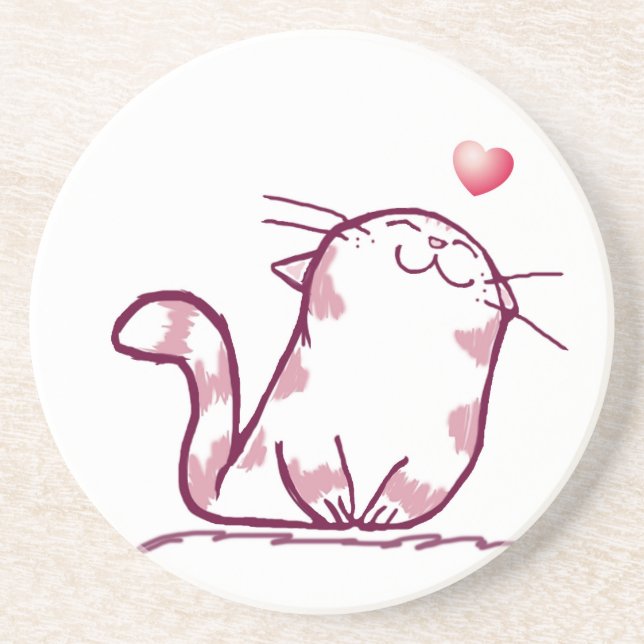Porta-copos Gatinho Love (Frente)