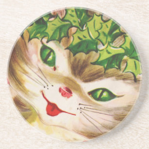 Porta-copos gatinho natais vintages