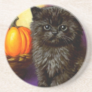 Porta-copos Gatinho Vintage de Halloween