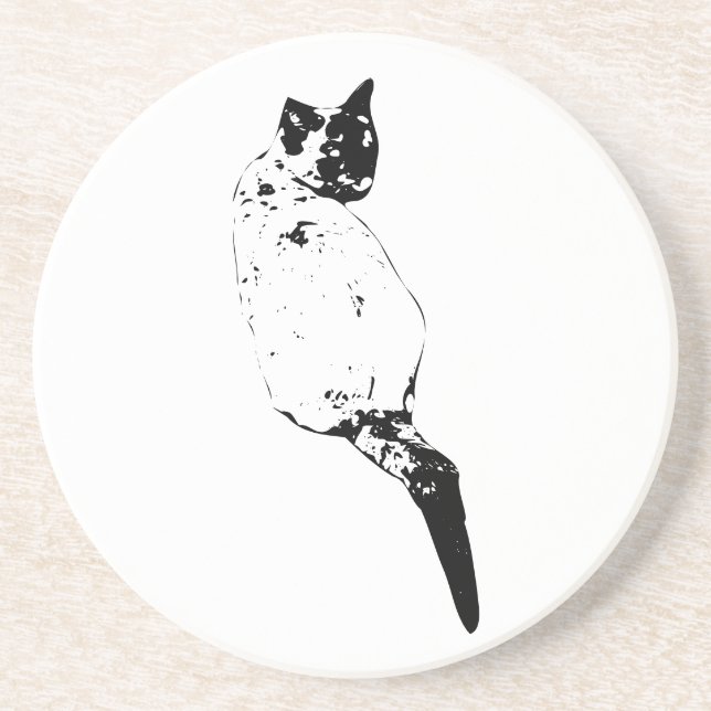 Porta-copos Gato Desencanado, Charme Sutil (Frente)