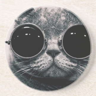 Porta-copos gato legal kool kat com óculos de sol