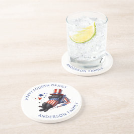 Porta-copos Gato Negro Preguiçoso Patriótico 4 De Julho