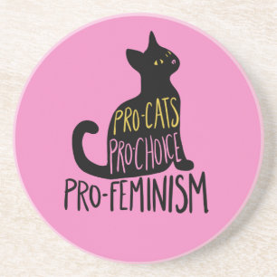 Porta-copos Gato negro pró-feminista pró-gata