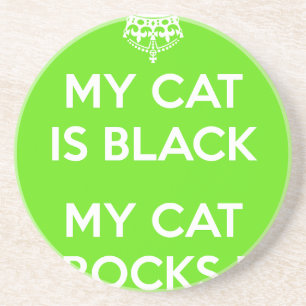 Porta-copos Gato negro rocha