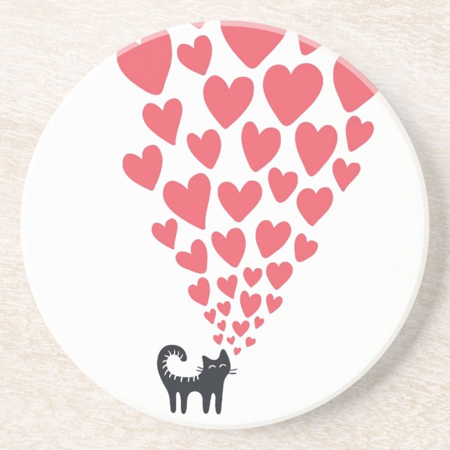 Porta-copos Gato no amor (Frente)