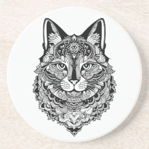 Porta-copos Gato Ornamental