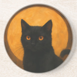 Porta-copos Gato Preto Halloween Lua de Colheita Luminosa Mist