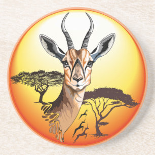 Porta-copos Gazelle African Antelope Wild Animal