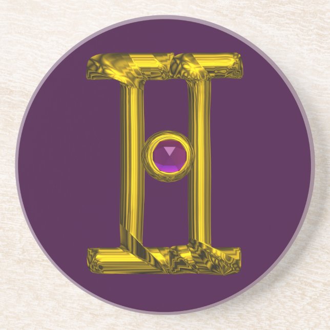 Porta-copos GEMINI ZODIAC BIRTHDAY JEWEL Purple Alexandrite (Frente)