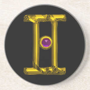 Porta-copos GEMINI ZODIAC BIRTHDAY JEWEL Purple Alexandrite