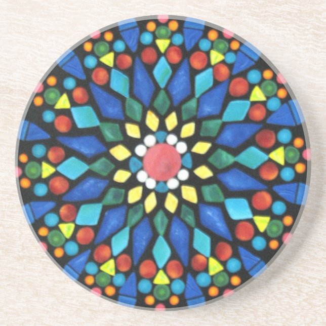 Porta-copos Gemstones Dolorosos Coasters de Bebida Mosaica (Frente)
