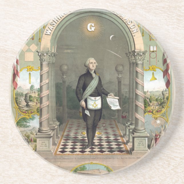 Porta-copos George Washington como Freemason (Frente)